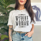 Witchy Woman graphic shirt featuring Moon Phase Celestial Graphic Tee
