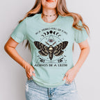 Always Be a Lilith graphic shirt featuring Feminist Witchy Moth Graphic Tee