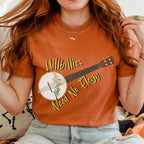 Hillbillies Need No Elegy graphic shirt featuring Appalachian Banjo Graphic Tee