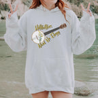 Hillbillies Need No Elegy graphic hoodie featuring Appalachian Banjo Sweatshirt
