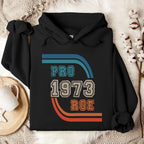 Pro Roe 1973 graphic hoodie featuring Retro Reproductive Rights Sweatshirt