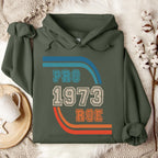 Pro Roe 1973 graphic hoodie featuring Retro Reproductive Rights Sweatshirt