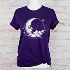 Celestial Moon Face graphic shirt featuring Witchy Crescent Moon Graphic Tee