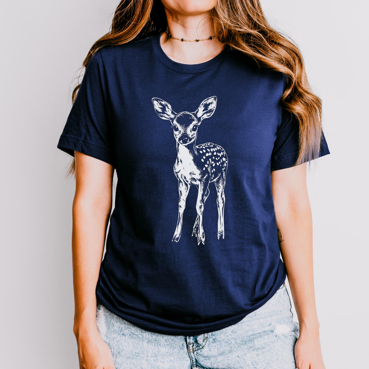 Vintage Fawn graphic shirt featuring Woodland Deer Graphic Tee