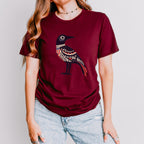Folk Art Crow graphic shirt featuring Nordic Bird Graphic Tee