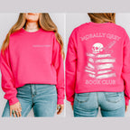 Morally Grey Book Club graphic sweatshirt featuring Dark Romance Reader Crewneck