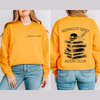 Morally Grey Book Club graphic sweatshirt featuring Dark Romance Reader Crewneck