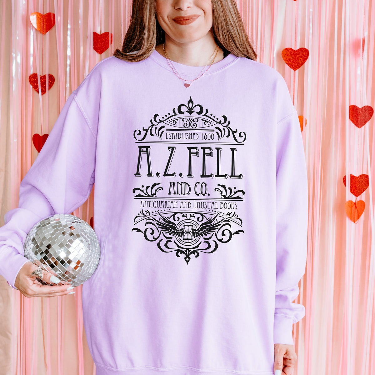 A.Z. Fell and Co long sleeve graphic shirt featuring Good Omens Aziraphale Comfort Colors Tee