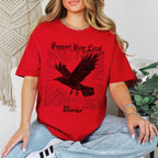 Support Your Local Murder graphic shirt featuring Crow Graphic Tee