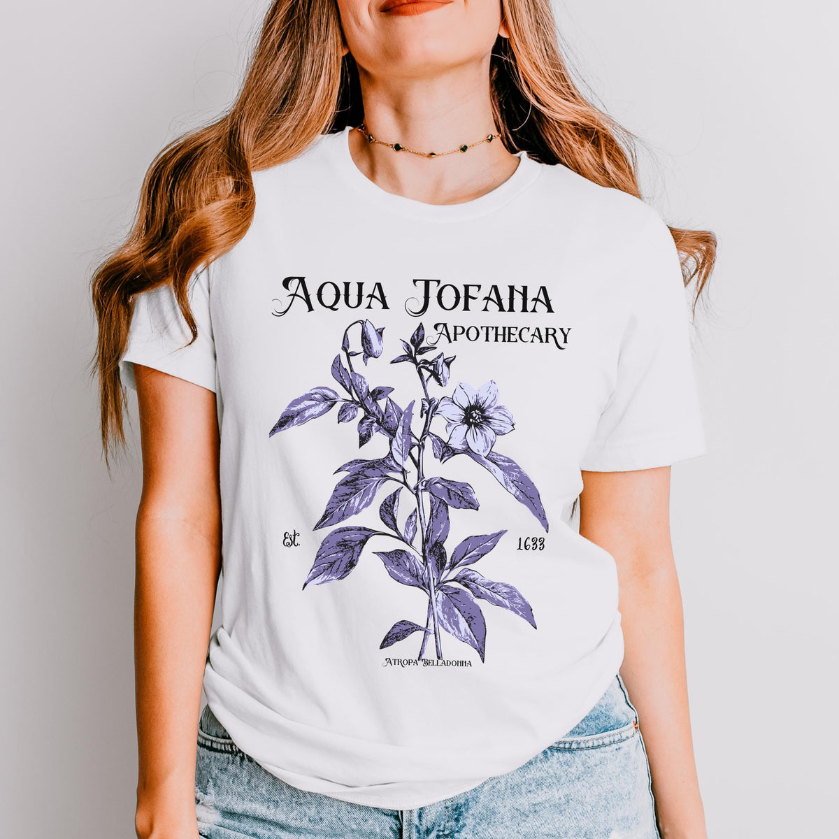 Aqua Tofana Feminist Apothecary graphic shirt featuring Belladonna Dark Academia Tee