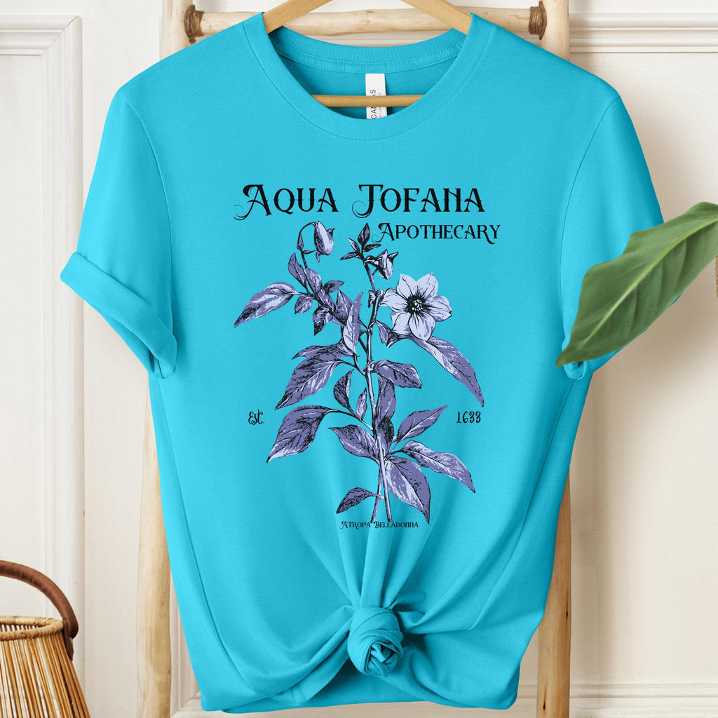 Aqua Tofana Feminist Apothecary graphic shirt featuring Belladonna Dark Academia Tee