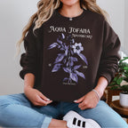 Aqua Tofana Feminist graphic sweatshirt featuring Belladonna Apothecary Crewneck in Ash