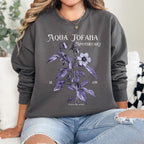 Aqua Tofana Feminist graphic sweatshirt featuring Belladonna Apothecary Crewneck