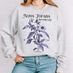 Aqua Tofana Feminist graphic sweatshirt featuring Belladonna Apothecary Crewneck