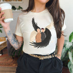 Aziraphale & Crowley Wings graphic shirt featuring Good Omens Angel Demon Graphic Tee