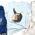Aziraphale & Crowley Wings graphic shirt featuring Good Omens Angel Demon Graphic Tee
