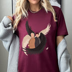 Aziraphale & Crowley Wings graphic shirt featuring Good Omens Angel Demon Graphic Tee