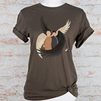 Aziraphale & Crowley Wings graphic shirt featuring Good Omens Angel Demon Graphic Tee in Army