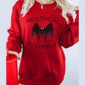 Anti-Social Butterfly Mothman graphic sweatshirt featuring Cryptid Humor