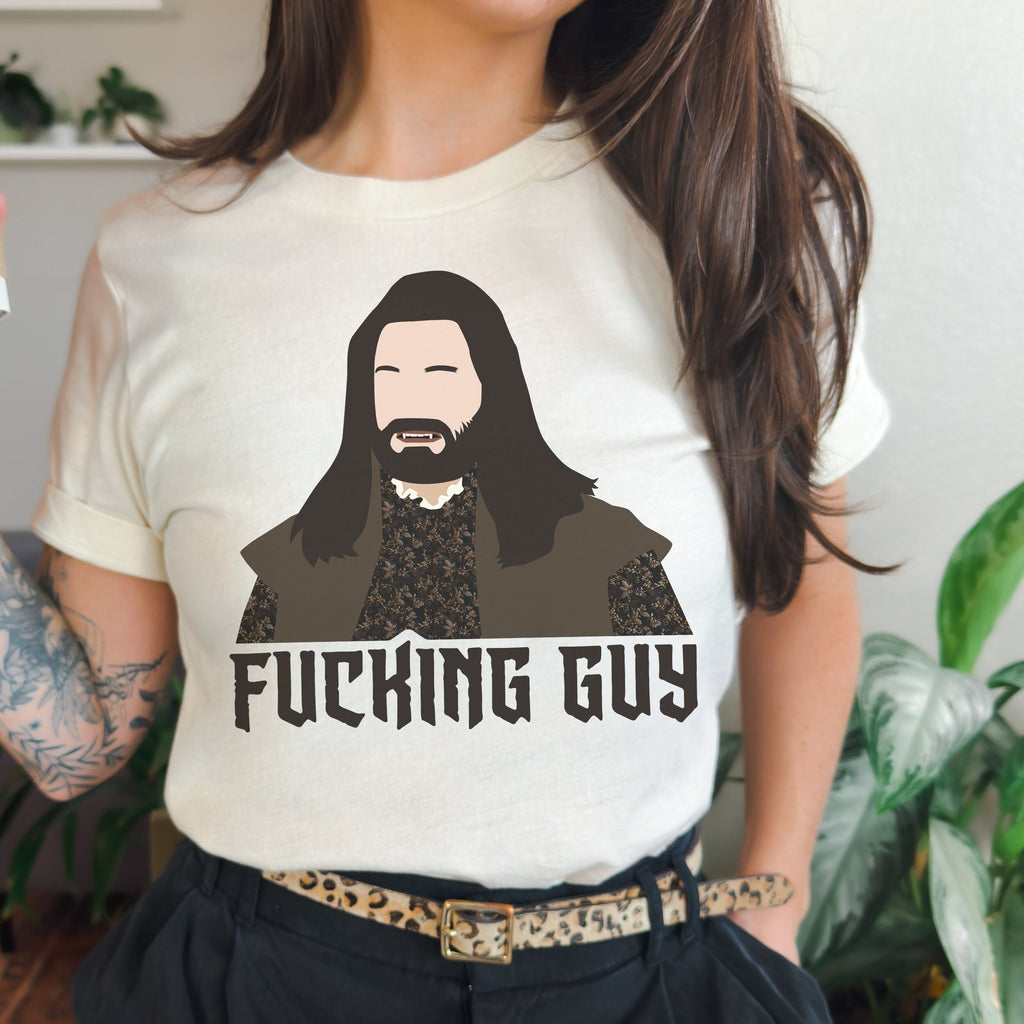 Nandor Fucking Guy graphic shirt featuring What We Do in the Shadows Vampire