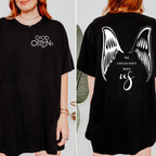 We Could Have Been Us graphic shirt featuring Good Omens Ineffable Wings