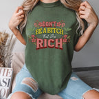 Don’t Be a Bitch, Eat the Rich graphic shirt featuring Floral Anti-Capitalist