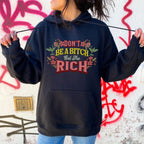 Don’t Be a Bitch, Eat the Rich graphic hoodie featuring Floral Anti-Capitalist