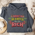 Don’t Be a Bitch, Eat the Rich graphic hoodie featuring Floral Anti-Capitalist