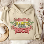 Don’t Be a Bitch, Eat the Rich graphic hoodie featuring Floral Anti-Capitalist