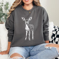 Woodland Fawn graphic sweatshirt featuring Vintage Deer Nature