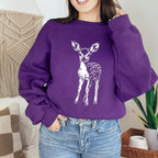 Woodland Fawn graphic sweatshirt featuring Vintage Deer Nature