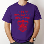 Please Hesitate to Reach Out graphic shirt featuring Occult Moth Anti-Social