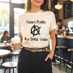 Record Profits Are Stolen Wages graphic shirt featuring Anti-Capitalist Anarchy