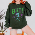Laszlo BAT! graphic sweatshirt featuring Vintage Vampire Comedy Fandom