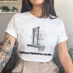 Embrace Traditional Values graphic shirt featuring Guillotine Anti-Capitalist