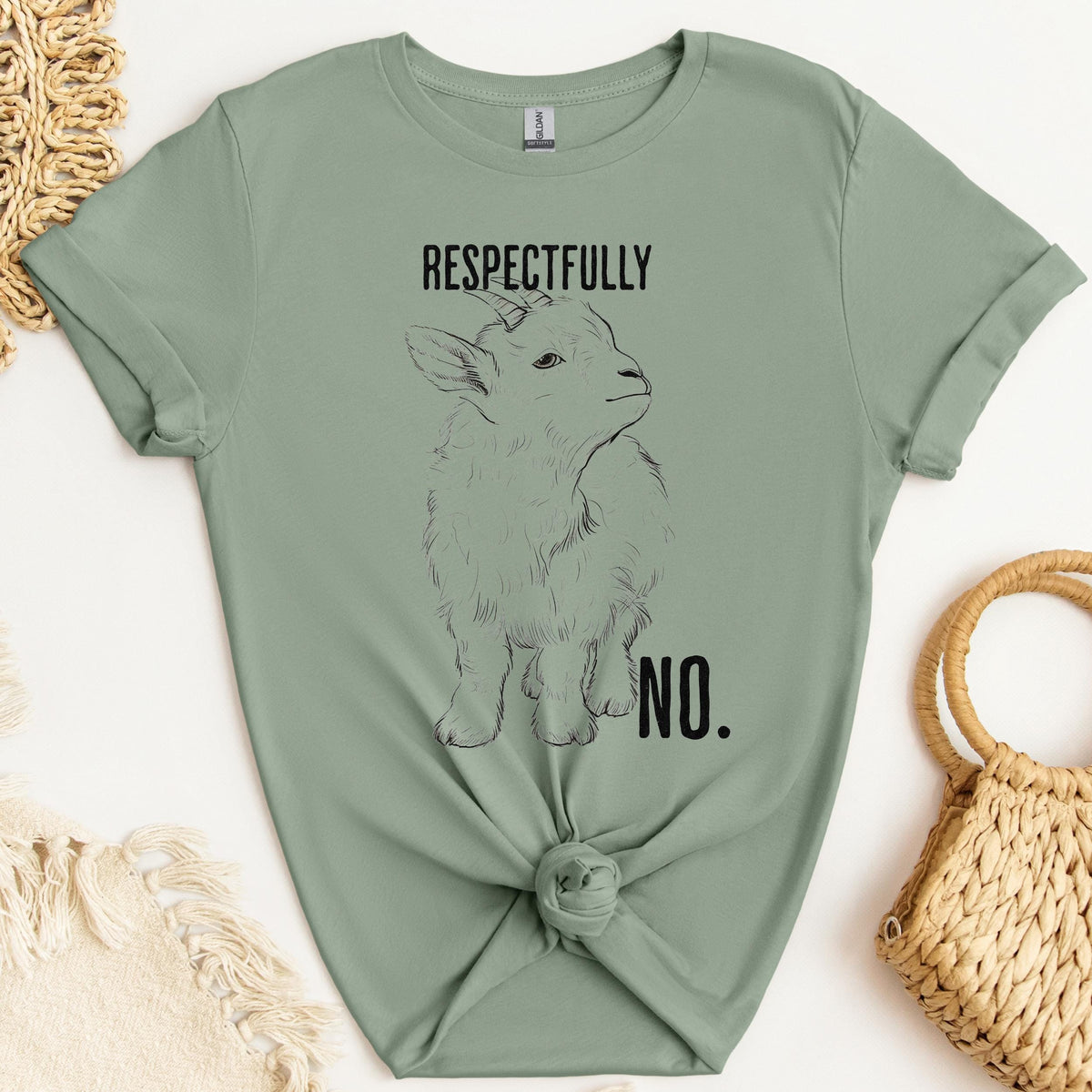 Respectfully, No graphic shirt featuring Funny Goat