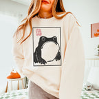Unimpressed Frog graphic sweatshirt featuring Matsumoto Hoji Japanese Art