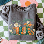 Book Worm graphic sweatshirt featuring Floral Vintage Books
