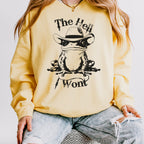 The Hell I Won’t graphic sweatshirt featuring Cowboy Frog Western