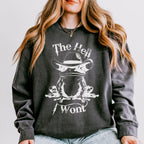 The Hell I Won’t graphic sweatshirt featuring Cowboy Frog Western