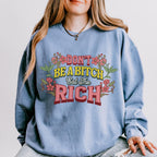 Don’t Be a Bitch, Eat the Rich graphic sweatshirt featuring Floral Anti-Capitalist