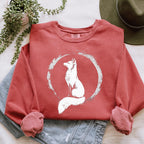 Moonlit Fox graphic sweatshirt featuring Woodland Folklore