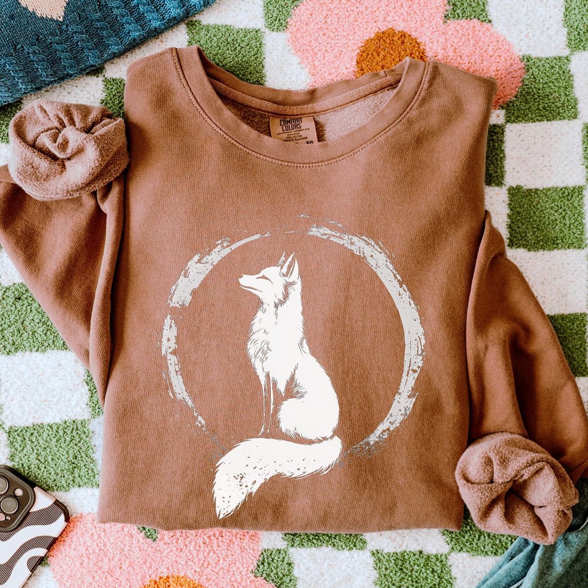 Moonlit Fox graphic sweatshirt featuring Woodland Folklore