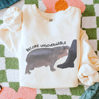 Become Ungovernable graphic sweatshirt featuring Chaotic Baby Hippo