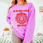 Be No Man’s Peace, Ever Again graphic sweatshirt featuring Feminist Medusa