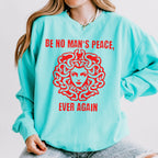 Be No Man’s Peace, Ever Again graphic sweatshirt featuring Feminist Medusa