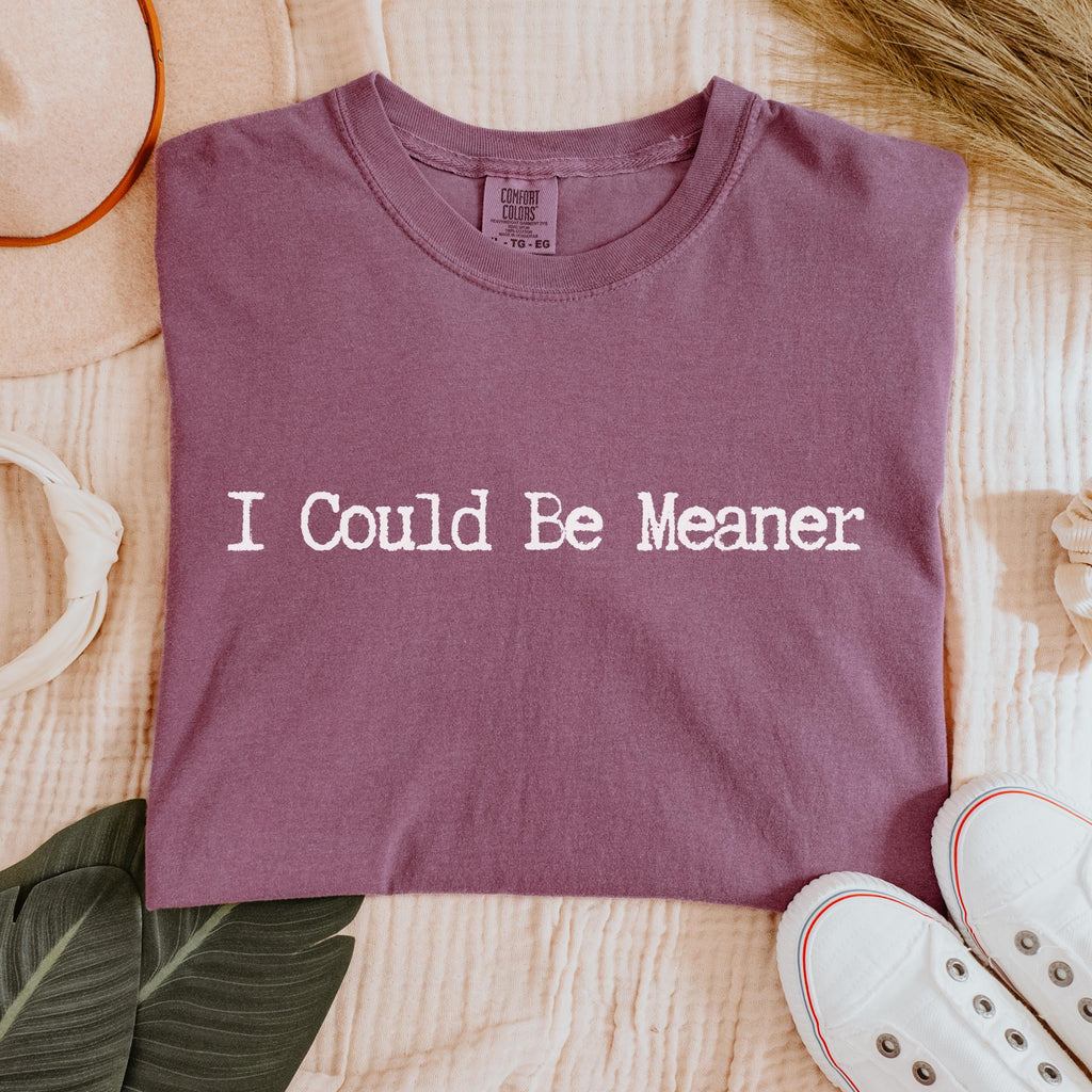 I Could Be Meaner graphic shirt featuring Sarcastic Minimalist
