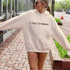 I Could Be Meaner graphic hoodie featuring Sarcastic Minimalist