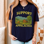 Support Appalachia graphic shirt featuring Vintage Appalachian Mountain