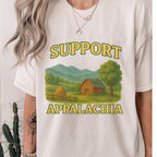 Support Appalachia graphic shirt featuring Vintage Appalachian Mountain